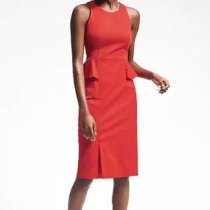 Banana Republic Bi-Stretch Side Peplum Sheath Dress Size 4